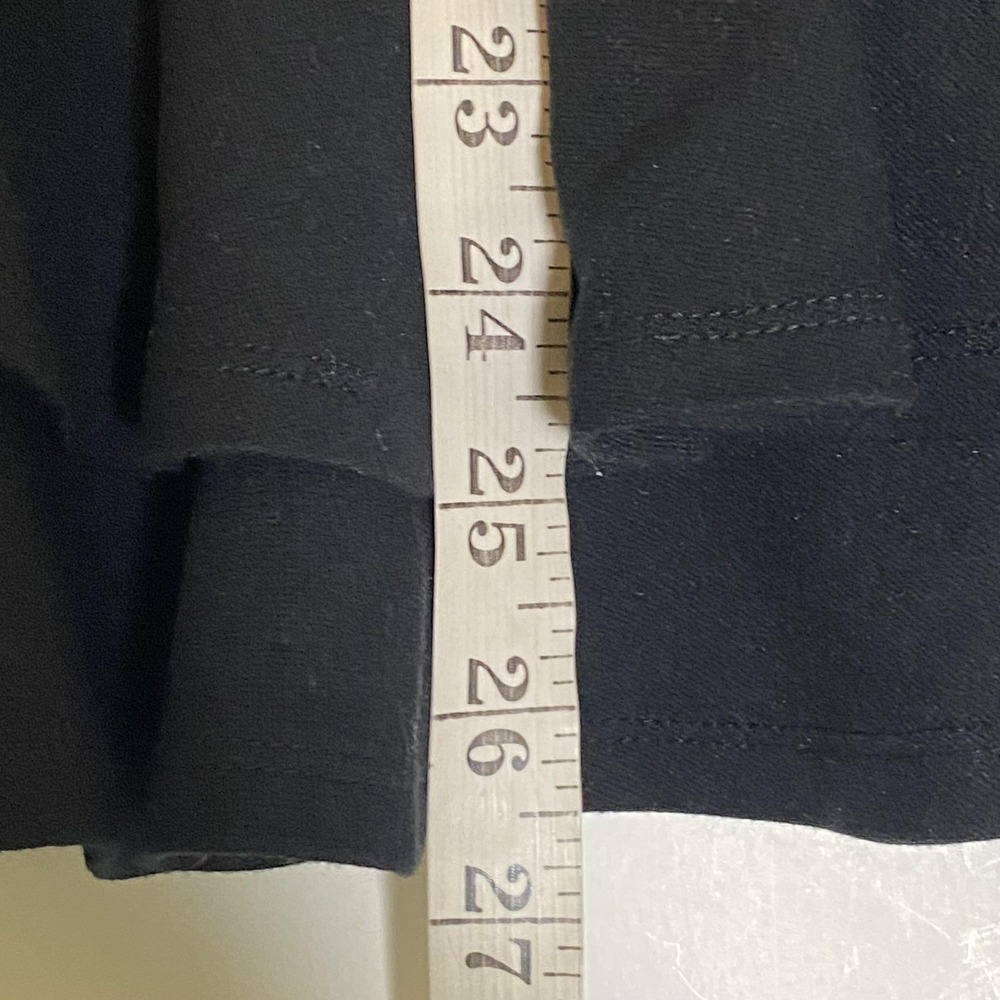 C EST 1946 Skirt Womens Medium Black Ruffle Hem Knit Pencil Midi Pull On - Picture 5 of 9